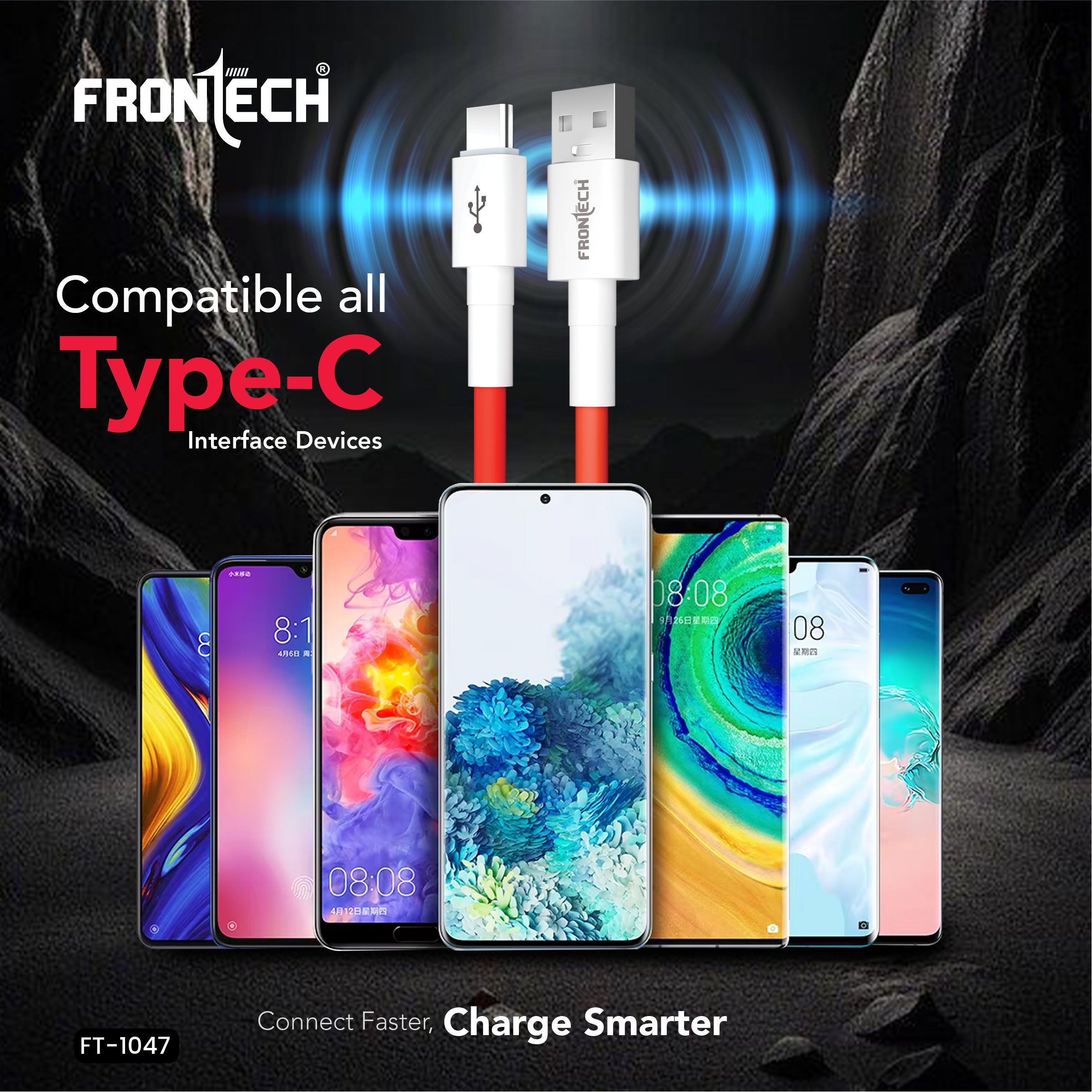 Frontech USB Type-C Fast Charging Cable | 100W Power Delivery | 1M Durable & Bend-Resistant | SuperSpeed Data Transfer | Red & White (FT-1047) Frontech USB Type-C Fast Charging Cable | 100W Power Delivery | 1M Durable & Bend-Resistant | SuperSpeed Data Transfer | Red & White (FT-1047)